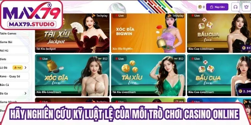Hãy nghiên cứu kỹ luật lệ của mỗi trò chơi casino online để hiểu rõ